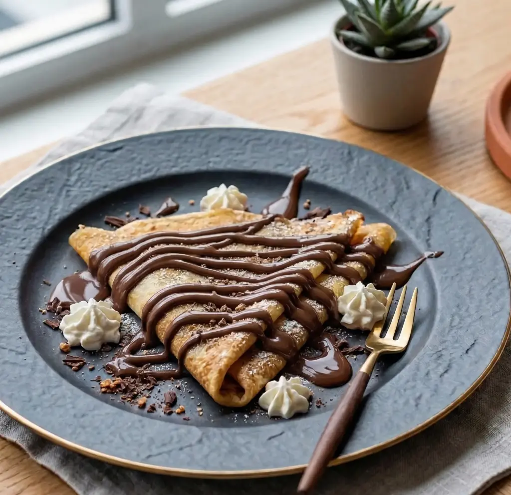 Crepe con chocolate y nata (80gr.)