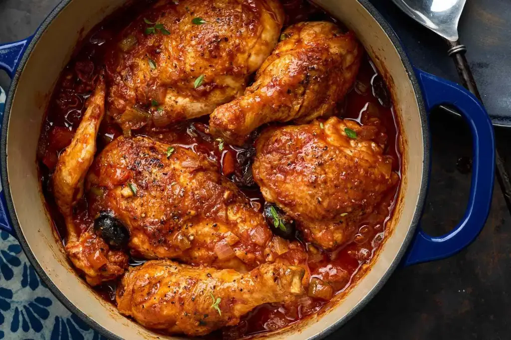 Pollo al chilindrón con puré (250gr.)
