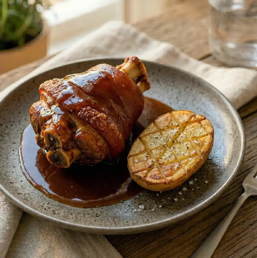 Codillo en su jugo con patata asada (250gr.)